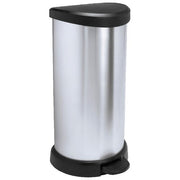Curver Deco Bin D-Shape Pattumiera a Pedale 40 Litri Metallo