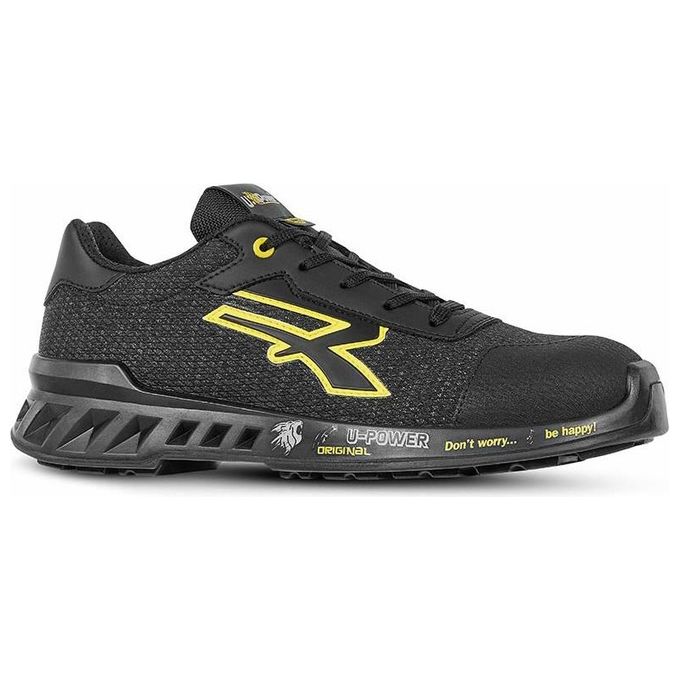 U-Power Scarpe Frank Nero Giallo Basse Numero 47 S1P