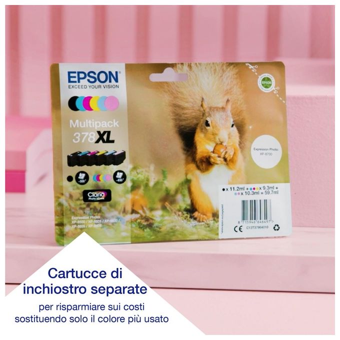 Epson Stampante Inkjet Multifunzione Expression Photo XP-8700 Risoluzione 5760 x 1440 DPI A4 Wi-Fi Usb Nera