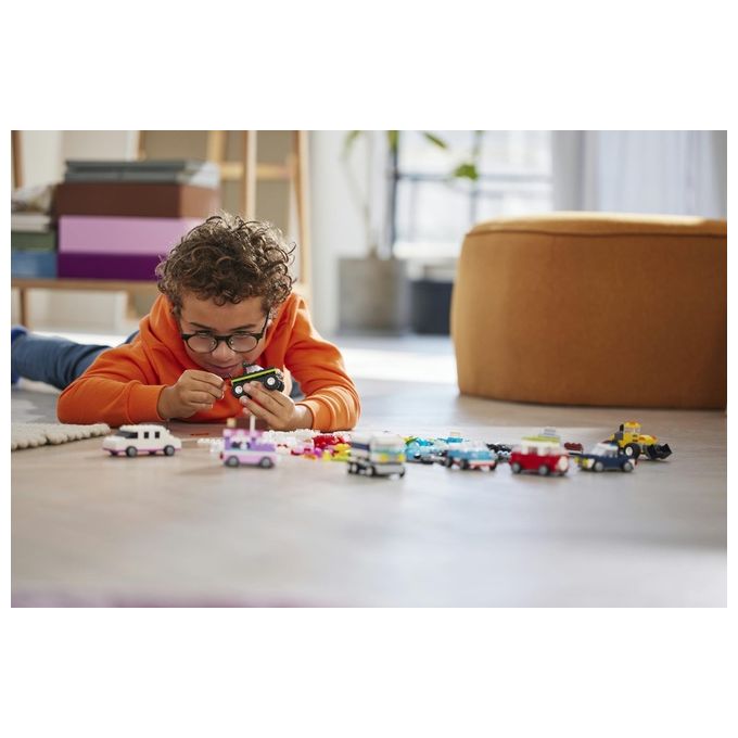 LEGO Classic 11036 Veicoli Creativi, Modellini di Auto in Mattoncini, Macchine Giocattolo per Bambini e Bambine 5+ Anni