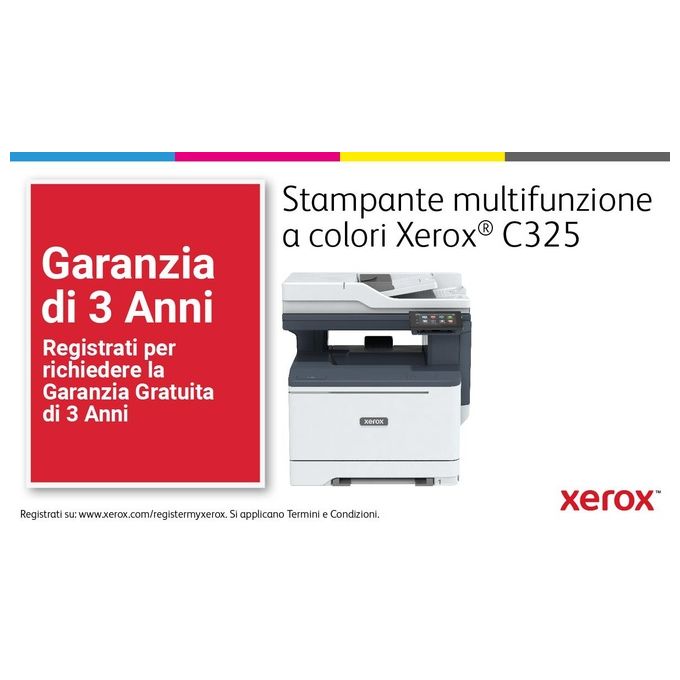 Xerox Stampante Multifunzione a Colori C325 A4 33ppm Wireless Duplex Copia-Stampa-Scansione-Fax fronte-retro