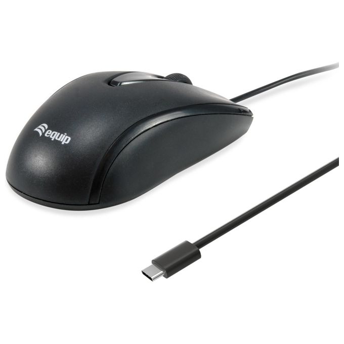 Equip 245116 Mouse Ufficio Ambidestro Usb Tipo-C Ottico 1200 Dpi