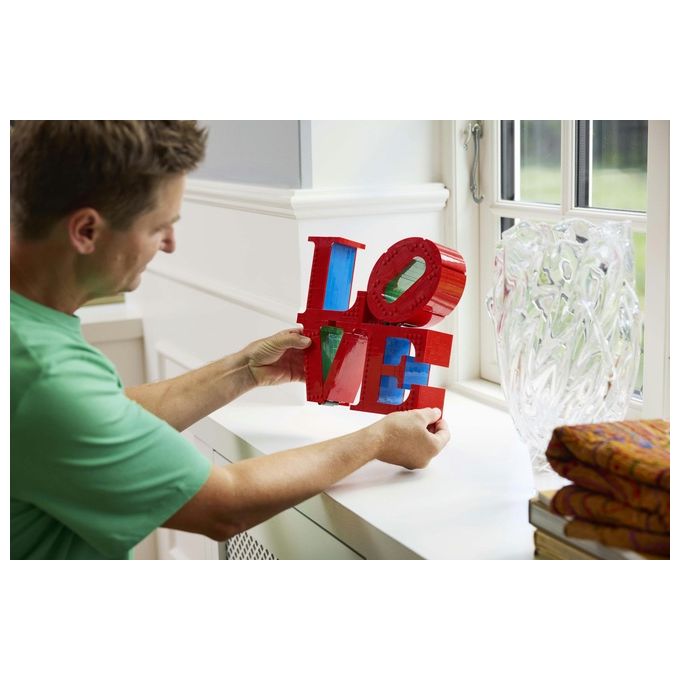 LEGO Art LOVE, Modellino da Costruire Iconica Scultura Pop di Robert Indiana, Hobby Creativo per Adulti, KIT_ Modellismo da Collezione, Idea Regalo Donna, Uomo, Fidanzamento e Anniversario 31214