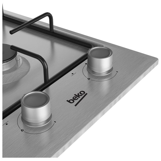 Beko HDCG32220FX Piano Cottura a Gas 2 Zone 30 cm Acciaio Inox