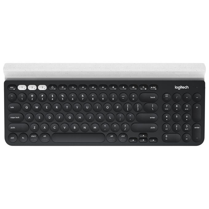 Logitech K780 Multi-Device Wireless Keyboard Tastiera RF senza Fili Bluetooth QWERTY Inglese Grigio-Bianco