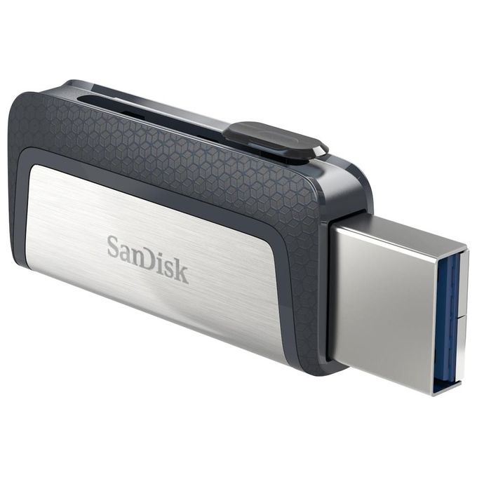 Sandisk Ultra Dual USB Drive Type-C 32 GB, USB 3.1 Type C, Nero-Argento