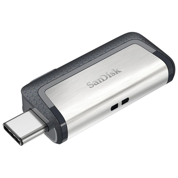 Sandisk Ultra Dual USB Drive Type-C 32 GB, USB 3.1 Type C, Nero-Argento