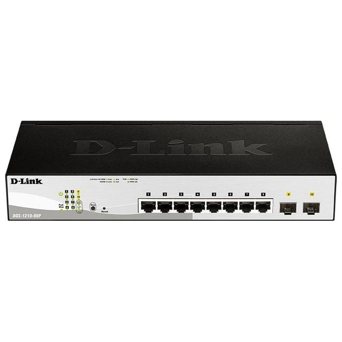 D-link 8-port Gb Poe Smart Switch Including 2 Combo 1000baset-sfp