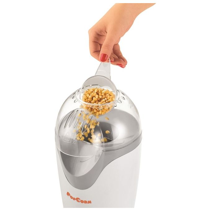 Clatronic PM 3635 Macchina ad Aria Calda per Pop Corn Bianco