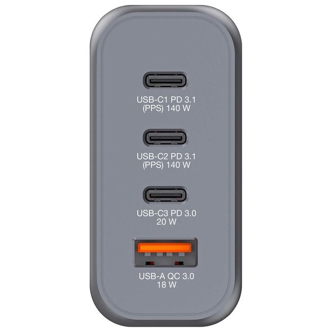 Verbatim Gnc-140 Universale Nero-Grigio Ac Ricarica Rapida Interno