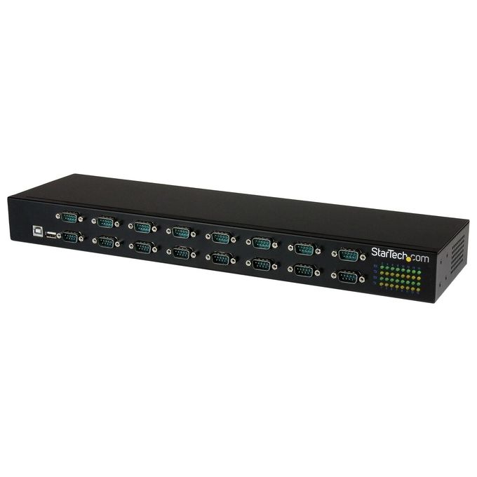 Startech Hub Seriale RS232 a 16 Porte Adattatore Usb a DB9 RS232 16x Montabile a Rack