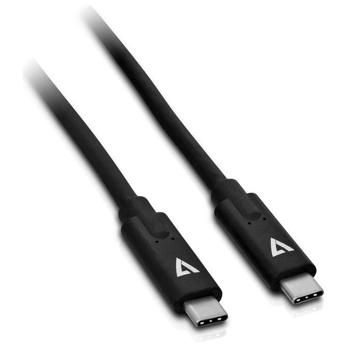 V7 V7UCC-2M-BLK-1E Cavo Usb Nero da Usb-C Maschio a Usb-C Maschio 2mt