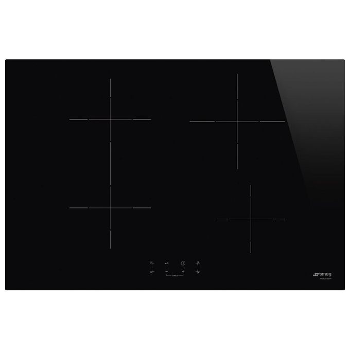 Smeg Universal SI1B2742D Piano cottura Nero Da incasso 75 cm Piano cottura a induzione 4 Fuochi