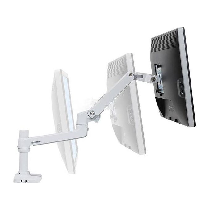 Ergotron LX Desk Monitor Arm Kit Montaggio per Display Lcd Dimensione Schermo fino a 34'' Alluminio Bianco