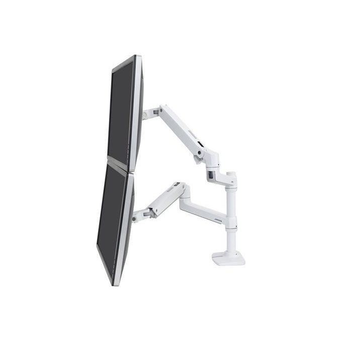 Ergotron LX Dual Kit Montaggio Morsetto per 2 Display Lcd Fino a 24'' in Alluminio