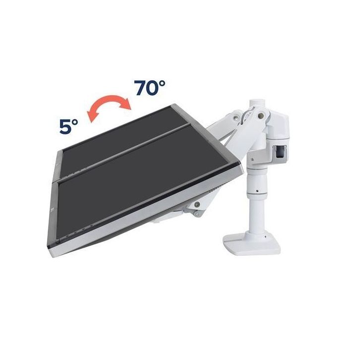 Ergotron LX Dual Kit Montaggio Morsetto per 2 Display Lcd Fino a 24'' in Alluminio
