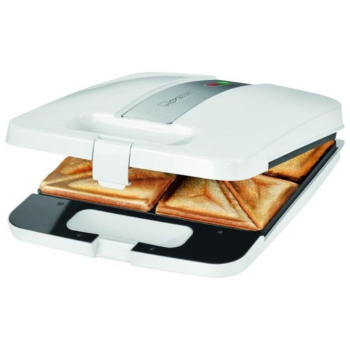 Clatronic ST 3629 Piastra da Sandwich 4 Posti Bianco