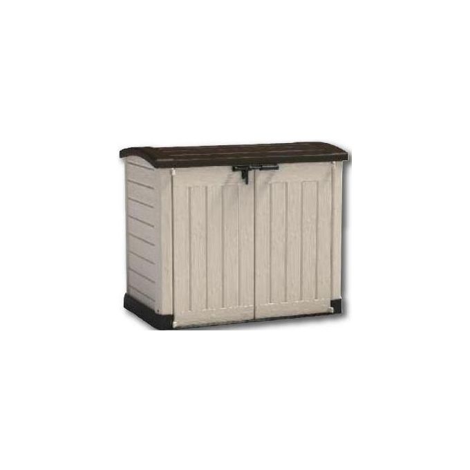 Keter 17199415 Store-It-Out Arc Box Portattrezzi da Giardino 1200 litri Doppia Porta Pavimento Incluso colore Beige