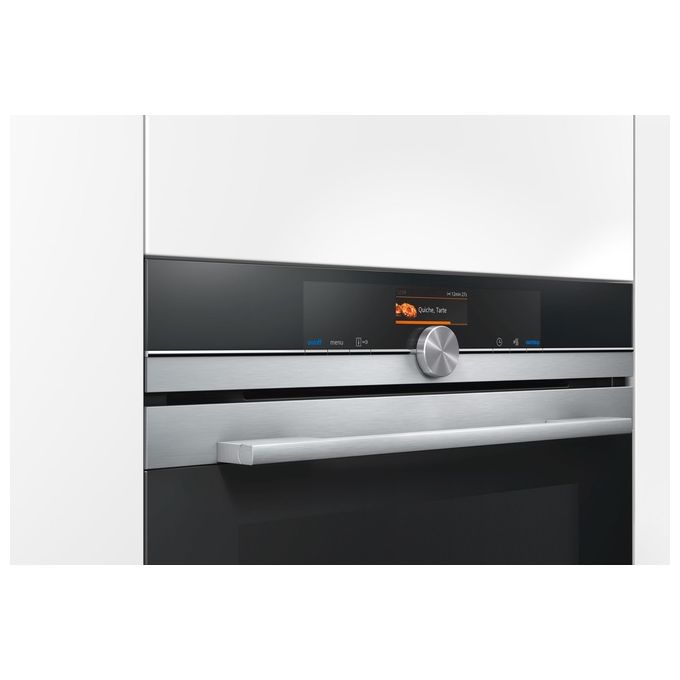 Siemens HB676G0S1 iQ700 - Forno da incasso elettrico multifunzione, 71 L, Classe A+, pirolitico, 13 funzioni, Acciaio inox