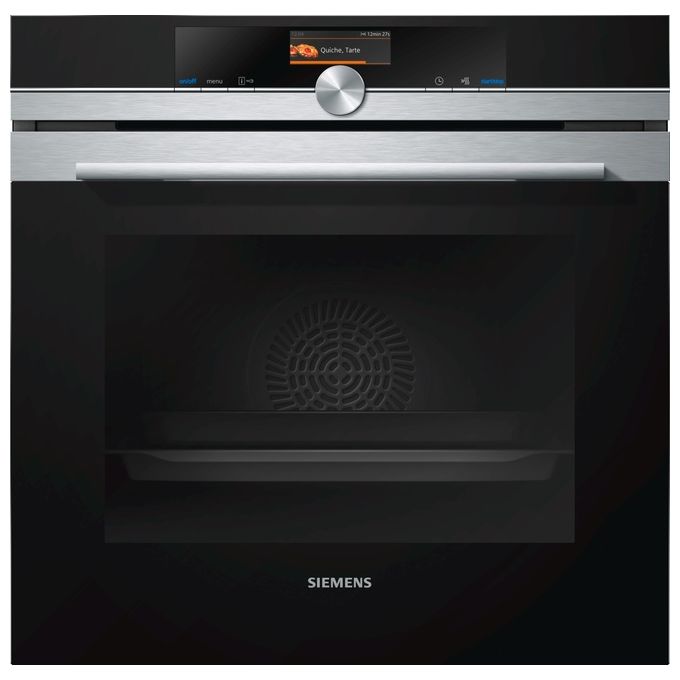 Siemens HB676G0S1 iQ700 - Forno da incasso elettrico multifunzione, 71 L, Classe A+, pirolitico, 13 funzioni, Acciaio inox