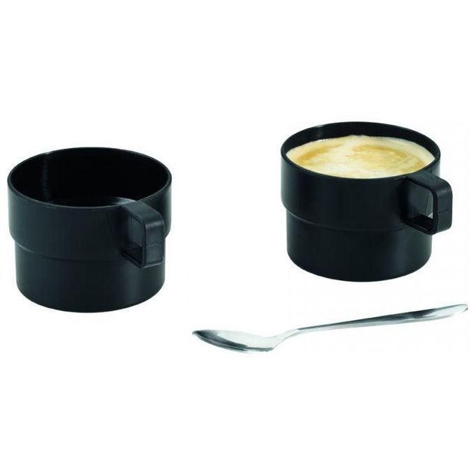 Clatronic WKR 3624 Bollitore da Viaggio 0.5 L 1000 W Acciaio Inox con 2 Tazze e Borsa da Viaggio colore Nero