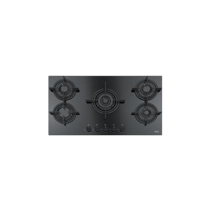 Franke FHCR 905 4G TC HE BK C Piano Cottura a gas 5 Fuochi 90 cm Cristallo Griglie in ghisa 106.0374.288