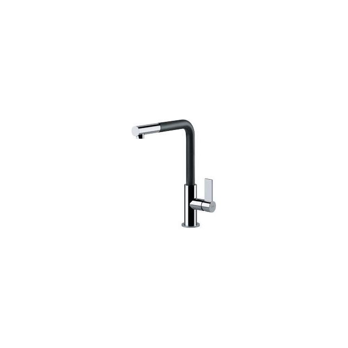 Franke Neptune Evo Miscelatore monocomando con canna girevole 360° e doccetta orientabile monogetto Cromato-nero 115.0373.945