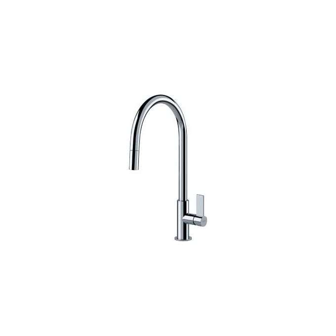 Franke Ambient Doccia Miscelatore monocomando con doccetta orientabile monogetto e canna girevole 360 ° Chrome 115.0373.947