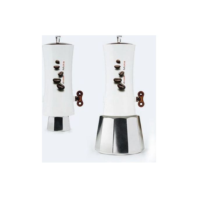 Snips 020540 Dosamoka Dosatore Caffe' per Moka 250 g dosaggio regolabile chiusura ermetica colore Marrone Bianco