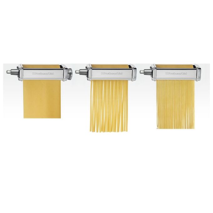 KitchenAid 5KSMPRA Accessorio per Robot da Cucina Sfogliatrice a 3 Prezzi con Set Taglia Pasta