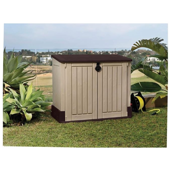 Keter Baule Box Portattrezzi da Esterno Store It Out Midi in Resina130x74x110h - 845 Lt Beige
