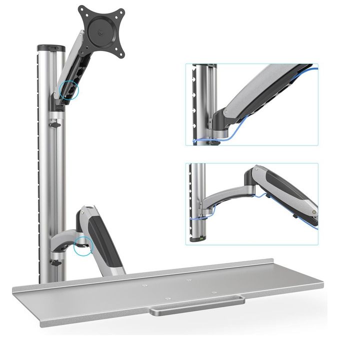 Digitus DA-90354 Supporto a Parete per Monitor e Tastiera