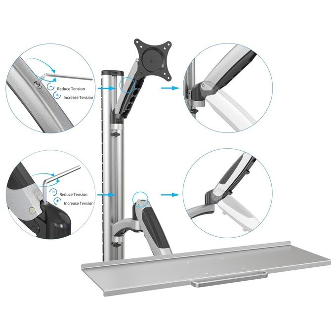 Digitus DA-90354 Supporto a Parete per Monitor e Tastiera