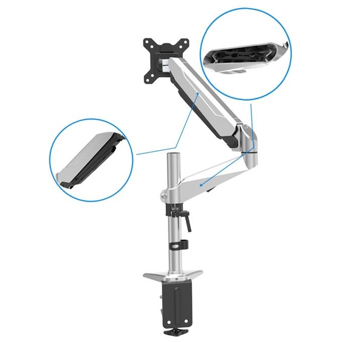 Digitus DA-90351 Supporto da Tavolo per Schermi Led-Lcd con Molla a Gas