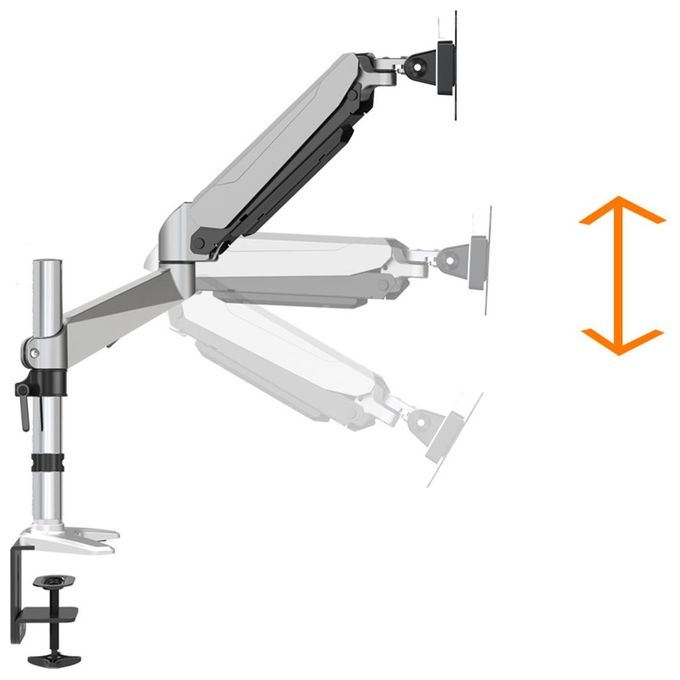Digitus DA-90351 Supporto da Tavolo per Schermi Led-Lcd con Molla a Gas