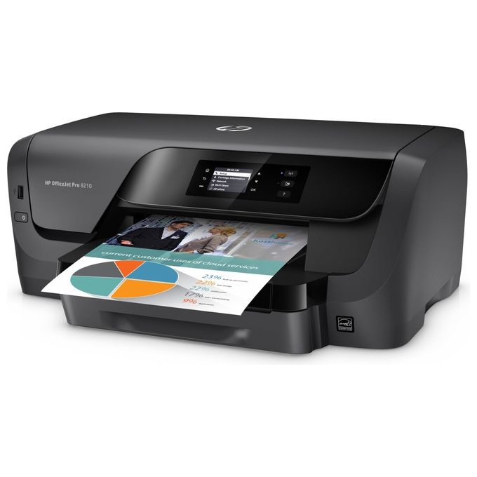 [ComeNuovo] Hp Stampante Inkjet Multifunzione Officejet pro 8210 Risoluzione 2400 x 1200 DPI A4 Wi-Fi Nera