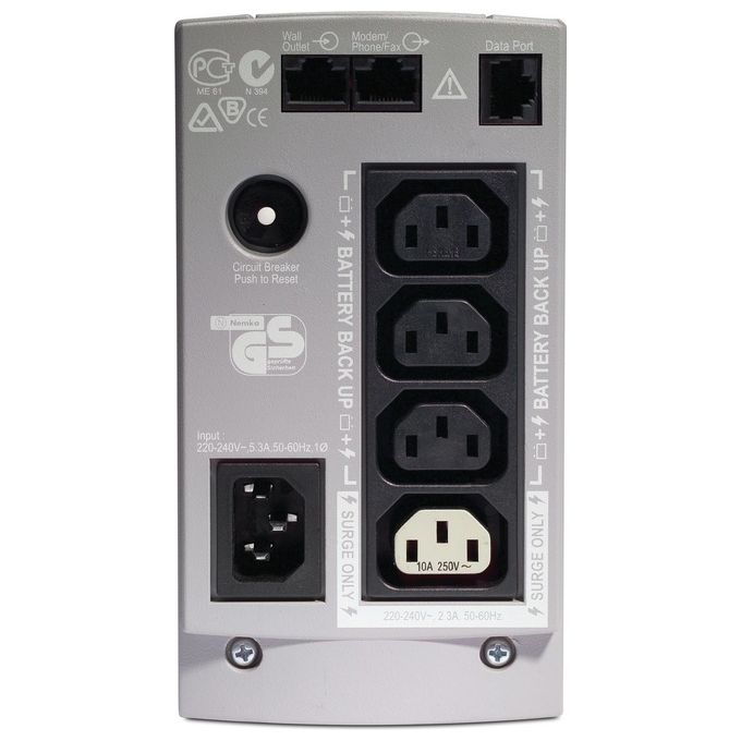 APC Back-UPS BK650EI Gruppo di Continuita' 650VA 400W 4 Prese IEC Standby