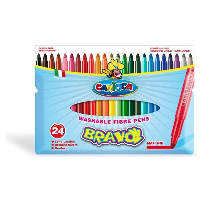 Carioca cf24 Pennarello Bravo Assortiti