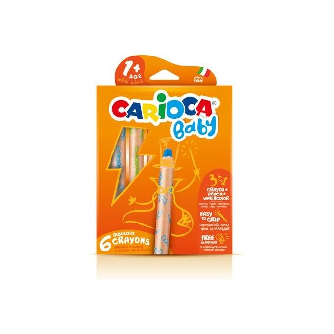 Carioca cf6 Matita cera Acquerello Crayon