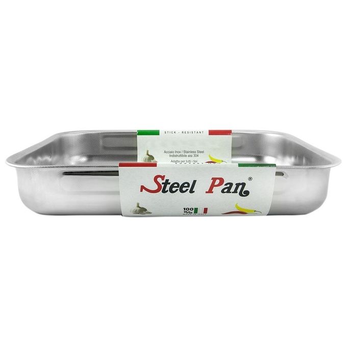 Steel Pan Teglia da Forno Rettangolare 35x26cm