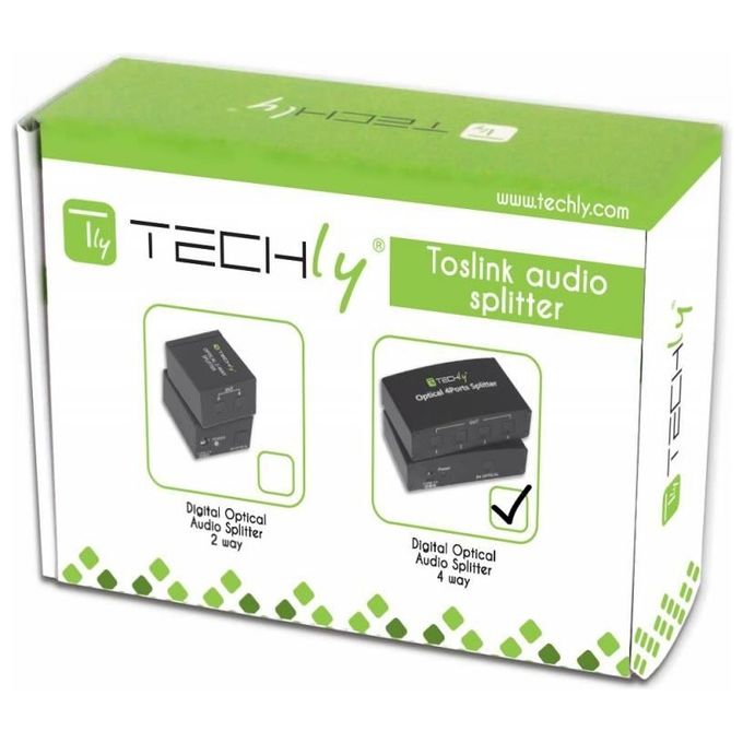 Techly Splitter Audio Digitale Toslink 4 Porte