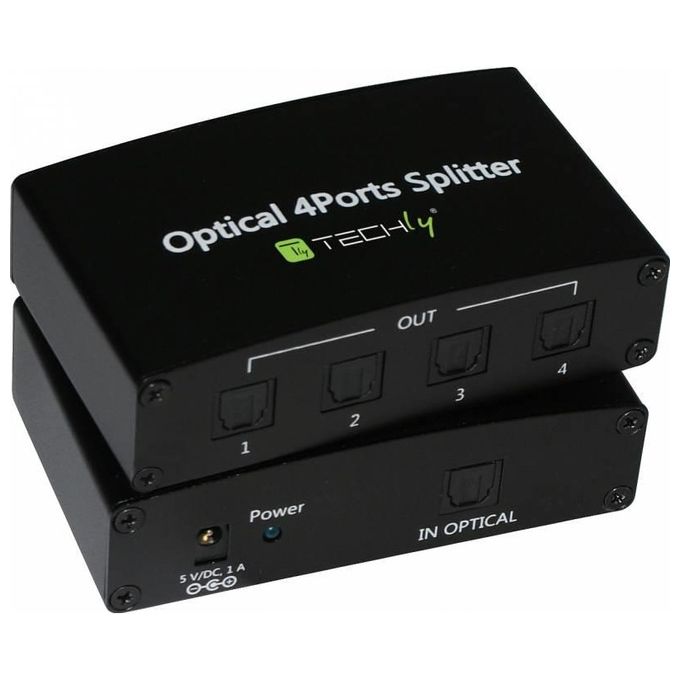 Techly Splitter Audio Digitale Toslink 4 Porte