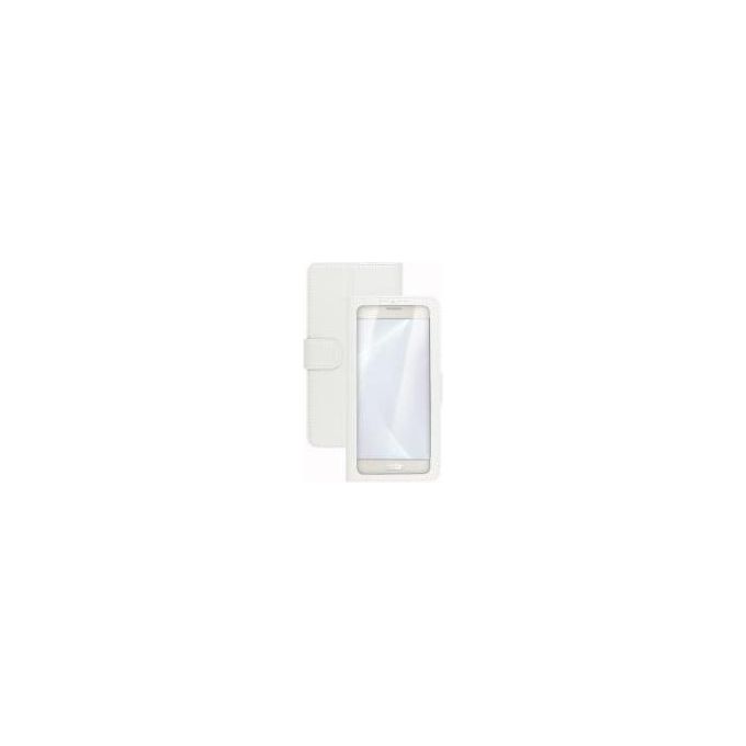 Celly UnicaView Custodia Universale con Finestra Frontale con Sistema Slide Touch per Smartphone da 4''-4,5'' Bianco