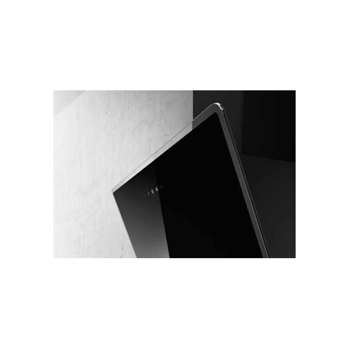 Elica SHIRE BK-A-90 Cappa a parete aspirante Comandi touch control 90 cm Classe energetica A+++ 650 m3-h Vetro Nero PRF0119829A