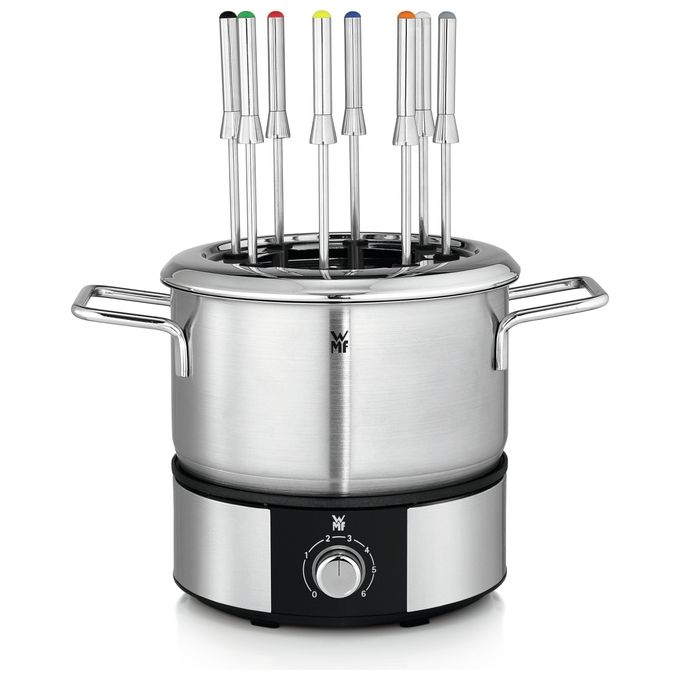 WMF Lono Set per Fonduta Fino a 8 Persone Temperatura Variabile 1400W in Cromargan
