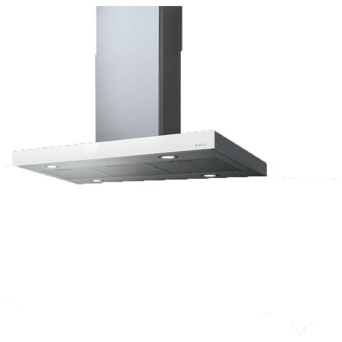 Elica JOY ISLAND WHIX-A-90 PRF0104629A Cappa a Isola Classe energetica C 3 Velocita' Aspirante Touch Control Illuminazione LED 90 cm Inox-Vetro Bianco