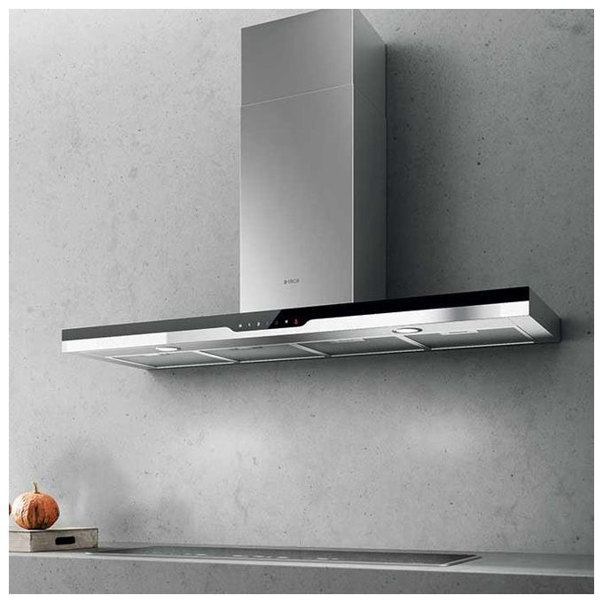 Elica PRF0110503 Top Sense IXBL-F-60 - Cappa a parete aspirante 60 cm, 700 m³-h, Classe A, 64 dB, Controllo touch 3S+B con sensore, Filtro antigrasso in alluminio, Illuminazione LED 2x2,5 W, Acciaio inox e vetro nero