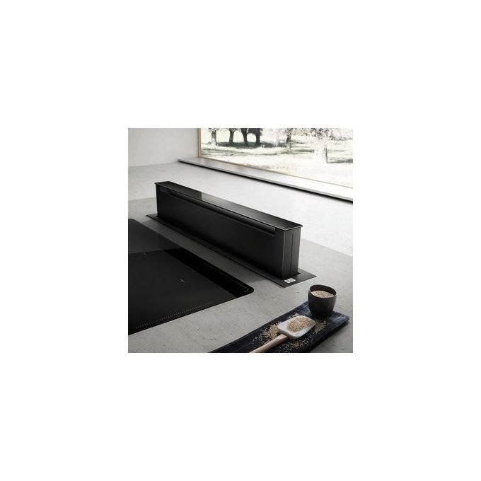 Elica PANDORA BL-F-90 Cappa Filtrante ad Incasso Classe energetica A Motore Interno Portata 680 m³-h 90 cm Nero Down Draft PRF0120979