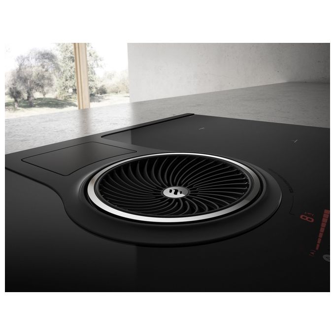 Elica NIKOLATESLA BL-A-830x515 Mix Piano cottura aspirante a Induzione con cappa aspirante integrata 4 zone 83 cm Comandi Touch control 647 m3-h Vetro Nero PRF0120977A