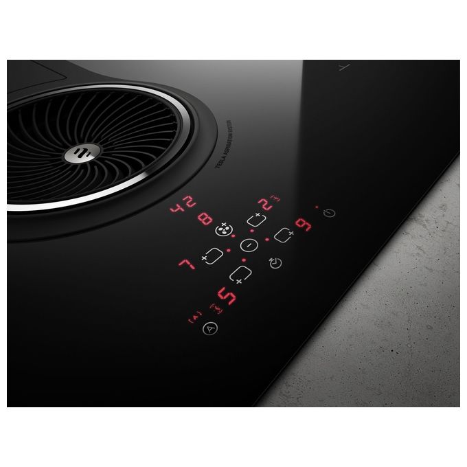 Elica NIKOLATESLA BL-A-830x515 Mix Piano cottura aspirante a Induzione con cappa aspirante integrata 4 zone 83 cm Comandi Touch control 647 m3-h Vetro Nero PRF0120977A